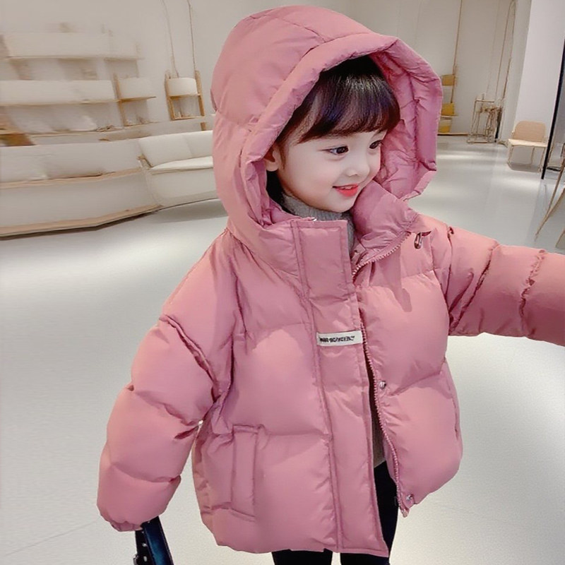 冬装新款儿童连帽羽绒棉服保暖可爱冬季童装加厚中小童棉衣外套潮