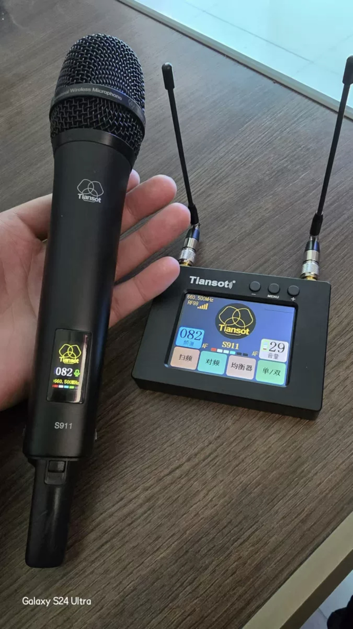 二手99新Tiansot天梭S911无线话筒动圈麦克风声卡乐